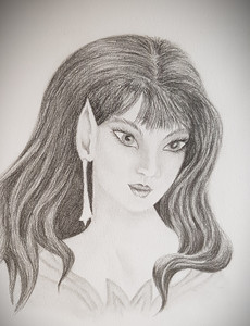 Lorna, Of another World, graphite pencil.jpg
